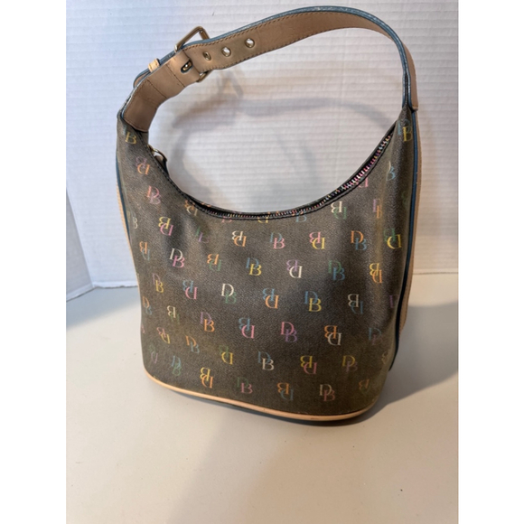 Dooney & Bourke Rainbow Logo Y2K Handbag canvas - Picture 3 of 12